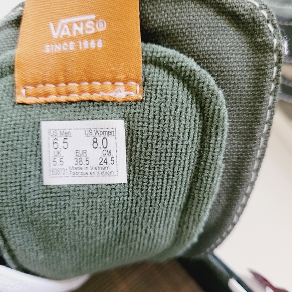 New Vans Unisex SK8 HI Green Camo Sneakers Size M 6.5 W 8 - Picture 5 of 9